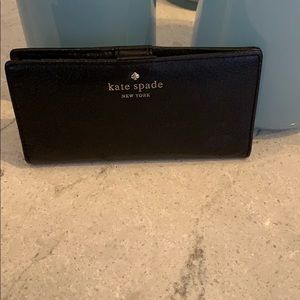 Kate Spade slim black leather wallet